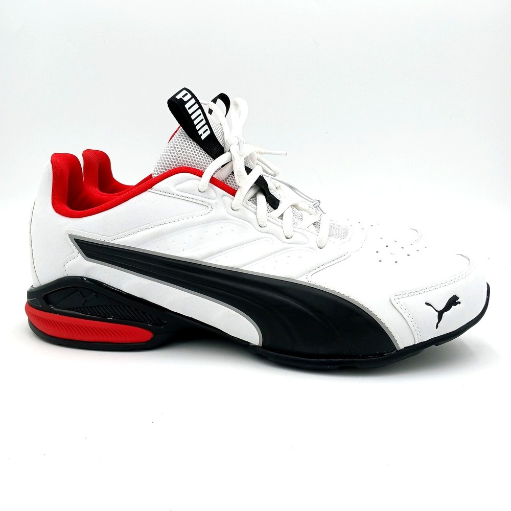 PUMA Electro Synthetic Leather Lace Up  Mens White Sneakers Casual Shoes 313092
